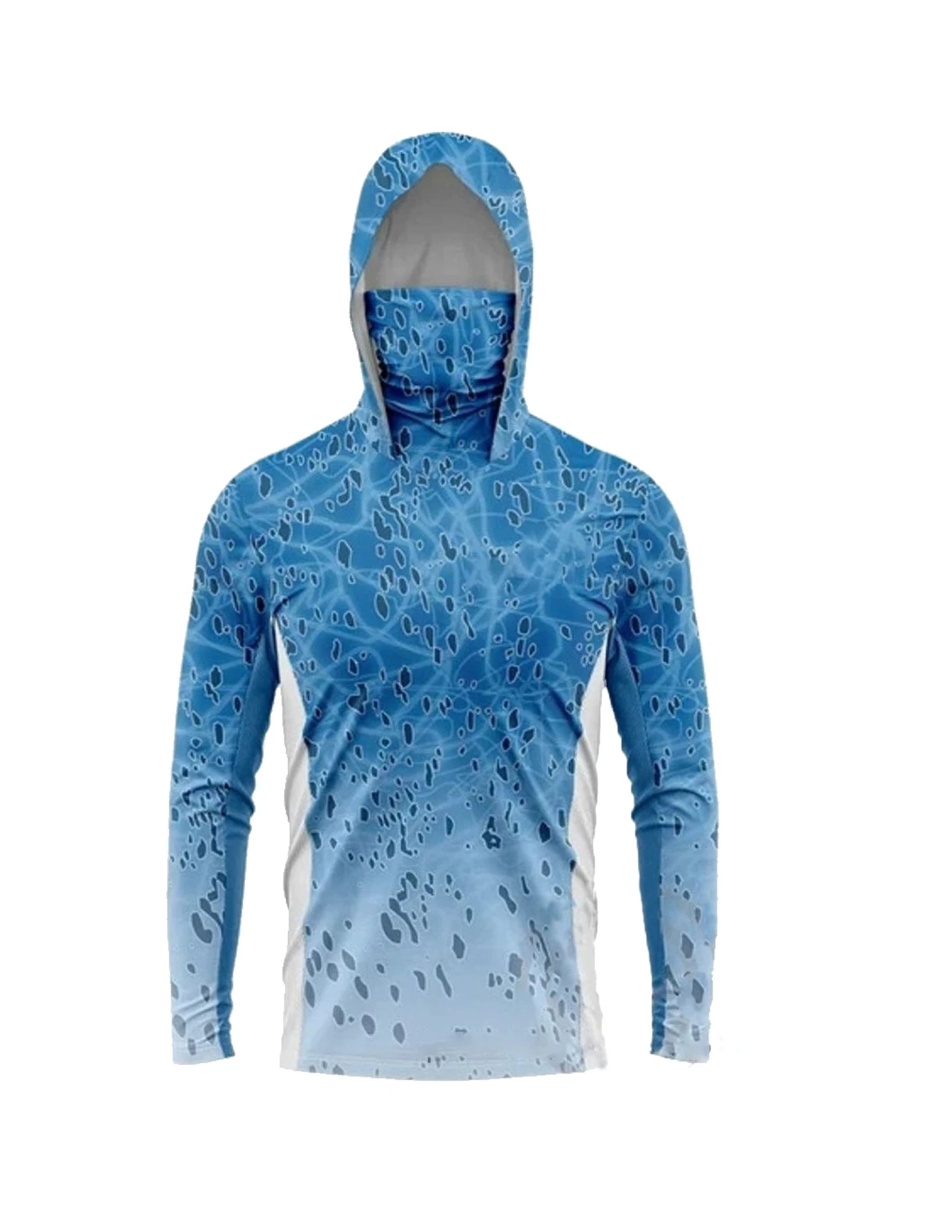 Men Long Sleeve Fishing Hoodie - Fishing Shirt Uv Protection ulasan dan harga