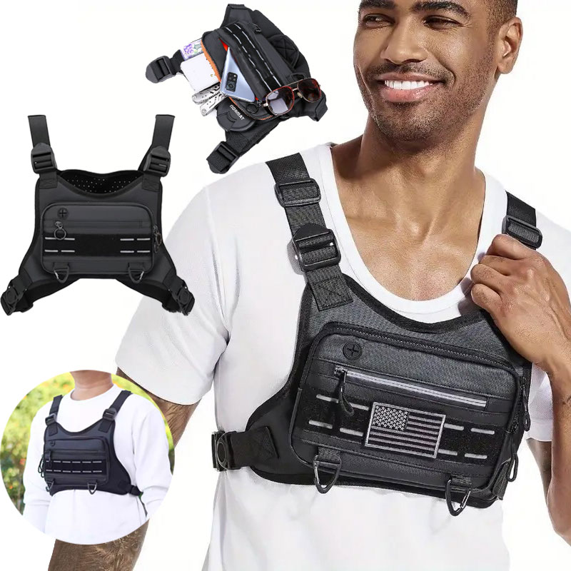 Outdoor Chest Bag For Men Fron - Fishing Vest ulasan dan harga