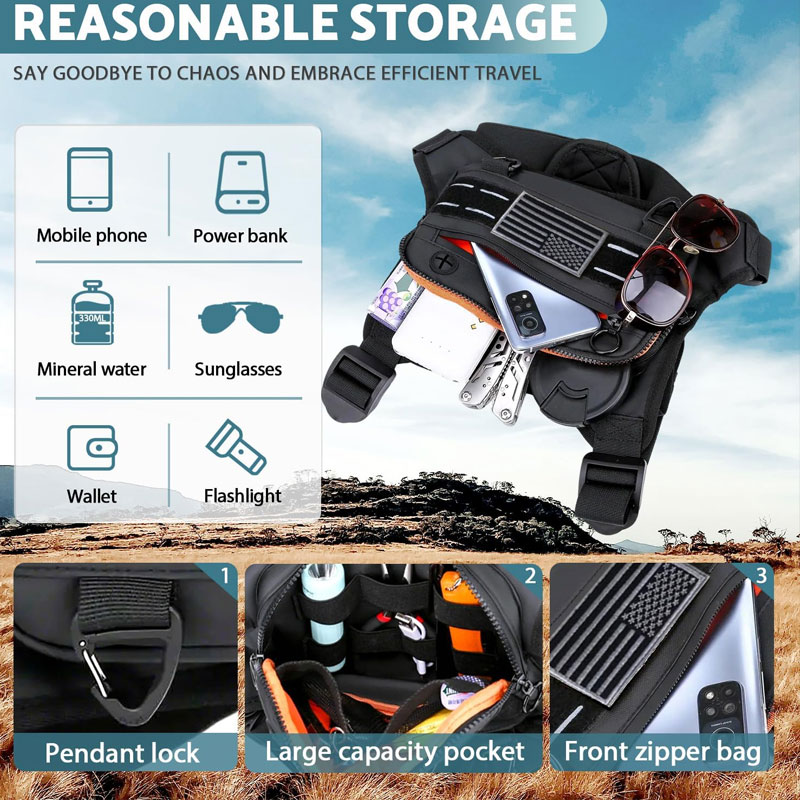 Outdoor Chest Bag For Men Fron - Fishing Vest ulasan dan harga