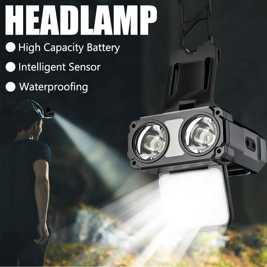 Sensor COB LED Headlamp Cap Cl - Fishing Hat ulasan dan harga